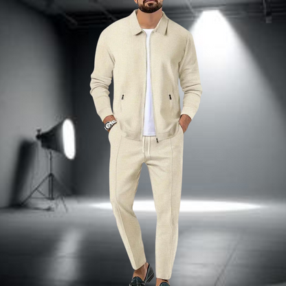 Men's Tracksuit Set by Menno - Stylish Full-Zip Jacket and Pants, Lightweight Activewear for Comfort and Performance