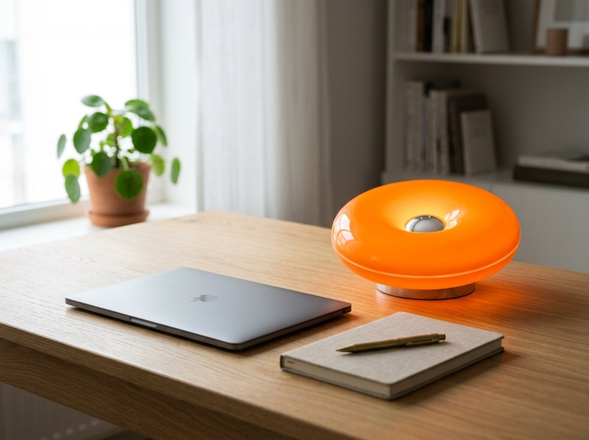 Ambient table lamp — Lifestyle - Workspace | Generated by Modelize